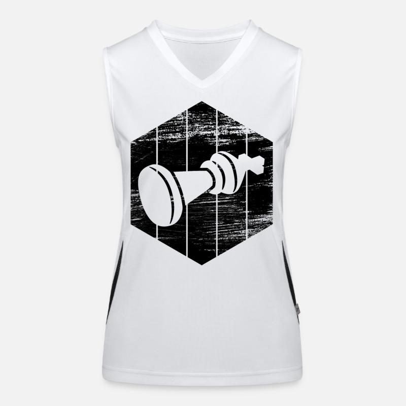 Schachfigur Funktionelles Kontrast-Tank Top für Frauen