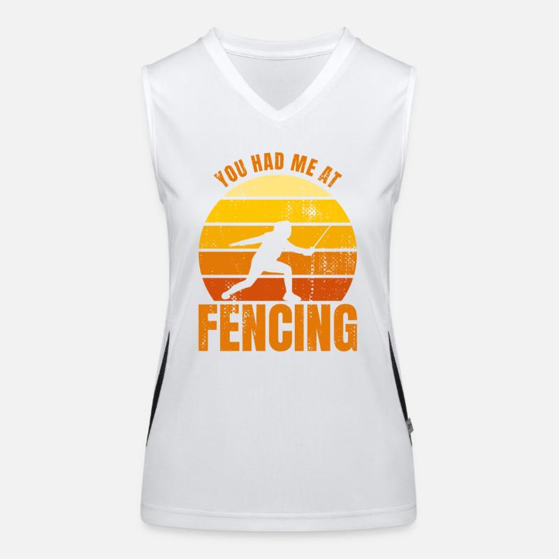 Fecht Witz Funktionelles Kontrast-Tank Top für Frauen