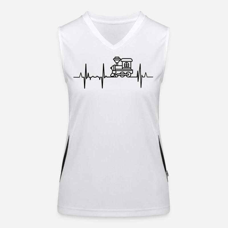 Modelleisenbahn Herzklopfen Funktionelles Kontrast-Tank Top für Frauen