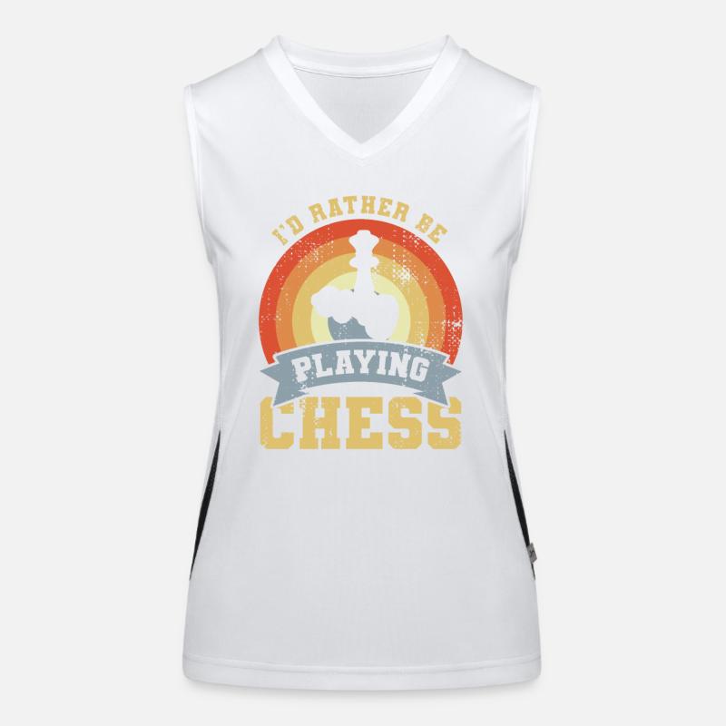 I'd Rather Be Playing Chess Women's Functional Contrast Tank Top