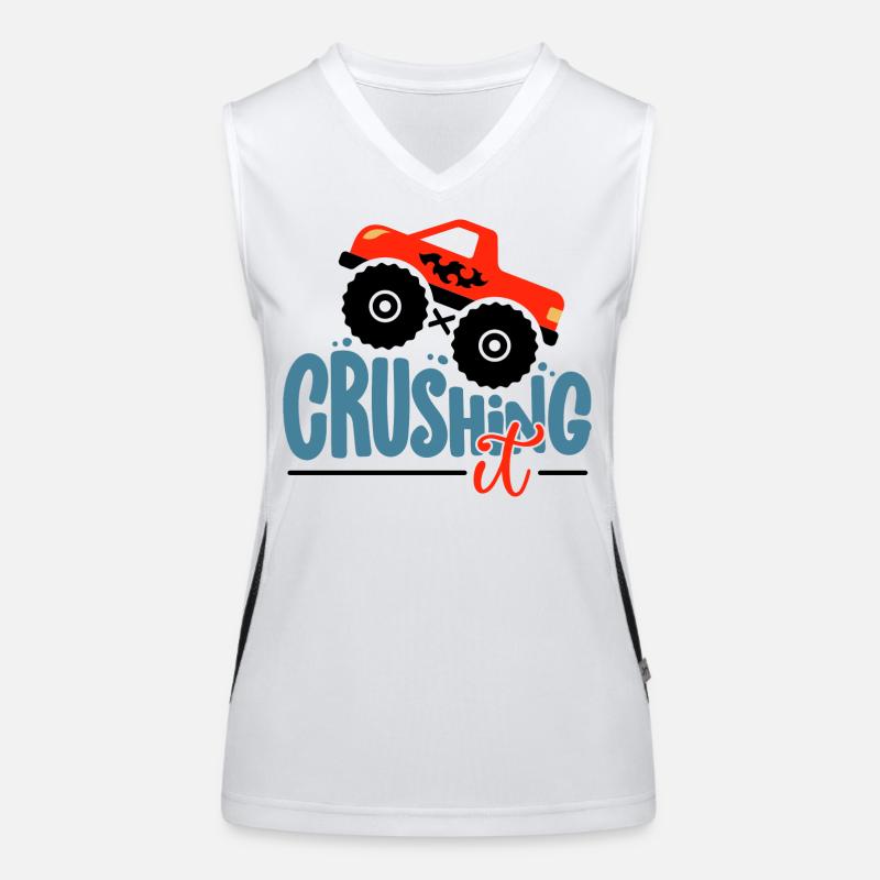 Crushing It Hotrod Grafik Funktionelles Kontrast-Tank Top für Frauen