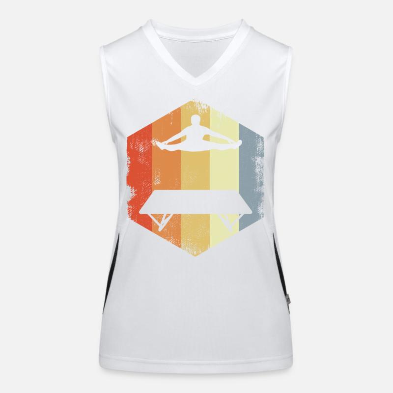 Trampoline athlete sketch Women's Functional Contrast Tank Top