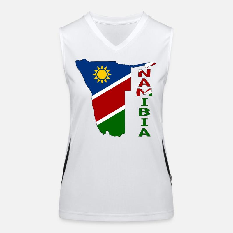 Namibia Map Flag Women's Functional Contrast Tank Top