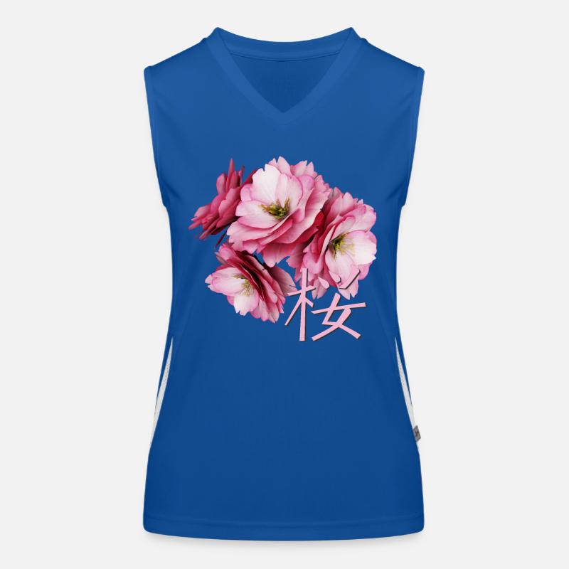 Cherry Blossom Funktionelles Kontrast-Tank Top für Frauen