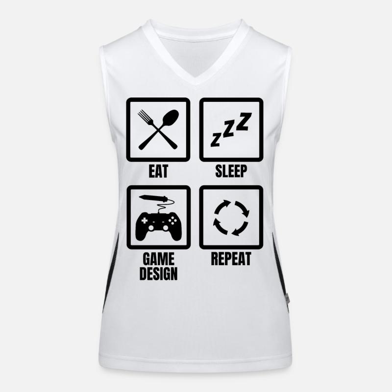 Game Design Routine Funktionelles Kontrast-Tank Top für Frauen