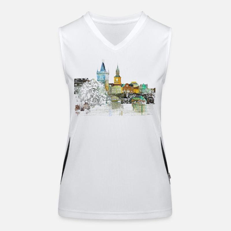 Prag Funktionelles Kontrast-Tank Top für Frauen