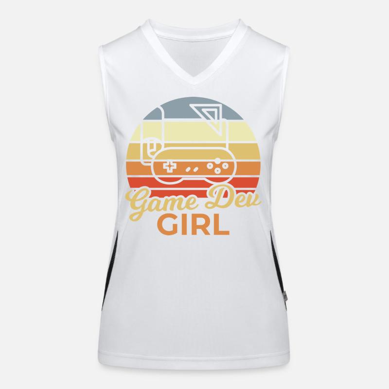 Game Dev Mädchen Funktionelles Kontrast-Tank Top für Frauen