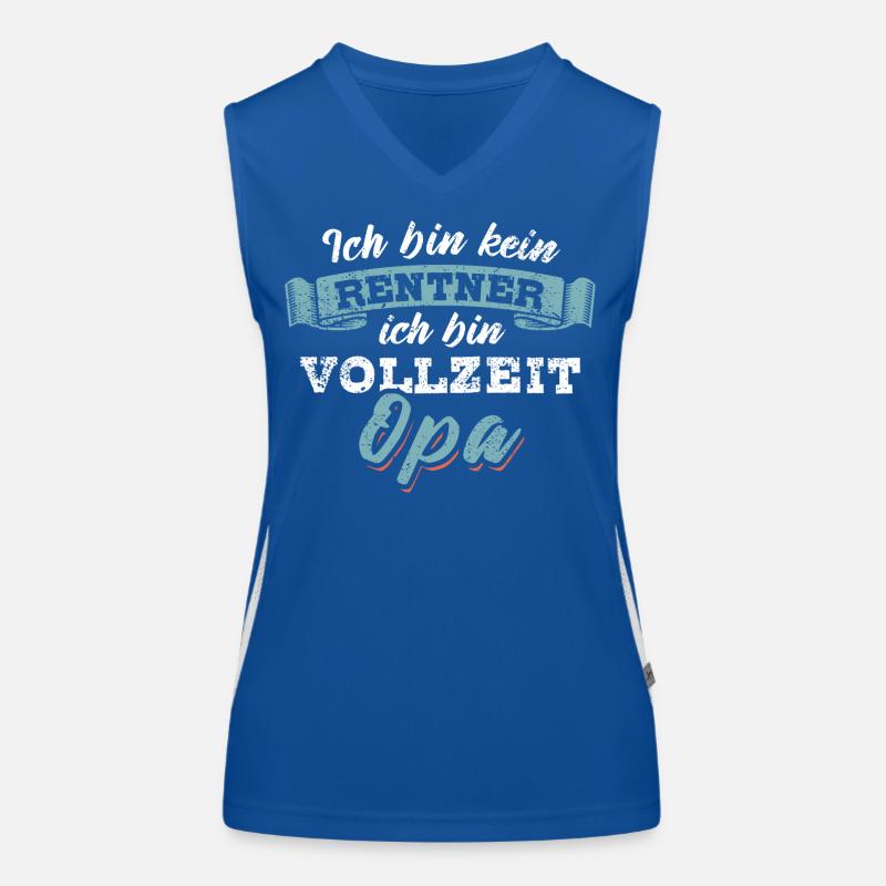 Ich bin kein Rentner ich bin Vollzeit Opa Funktionelles Kontrast-Tank Top für Frauen