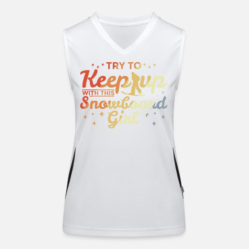 Snowboard Mädchen Funktionelles Kontrast-Tank Top für Frauen