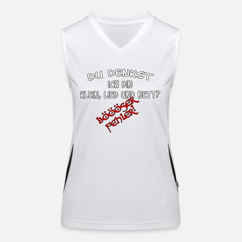 Du denkst ich bin klein lieb & nett Böser Fehler Funktionelles Kontrast-Tank Top für Frauen