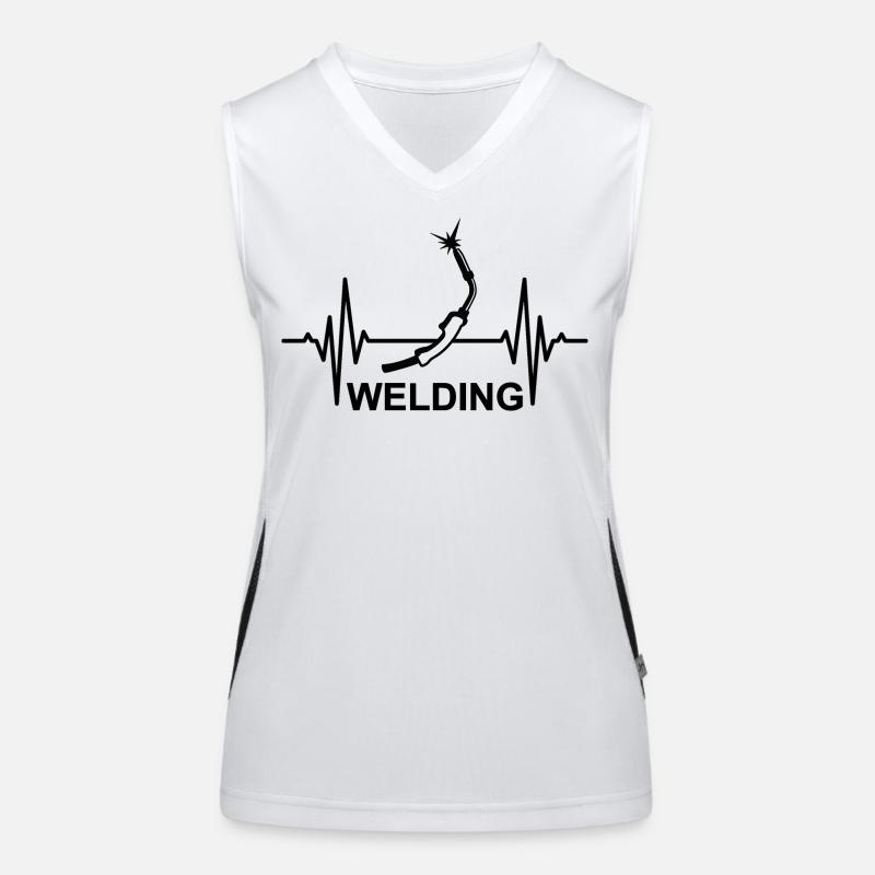 Welding, ECG, palpitations Women's Functional Contrast Tank Top