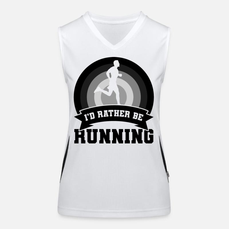 Funny runner joke Women's Functional Contrast Tank Top