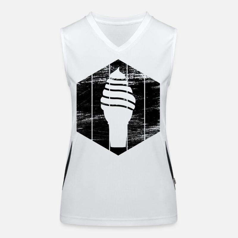 Eiscreme Funktionelles Kontrast-Tank Top für Frauen