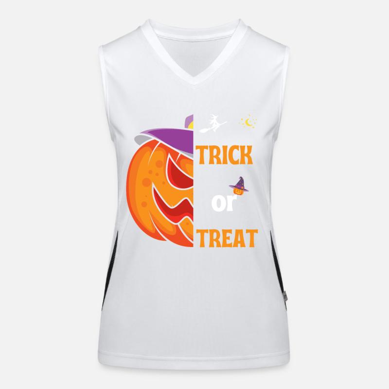 Halloween-Geschenk "Süßes oder Saures" Funktionelles Kontrast-Tank Top für Frauen