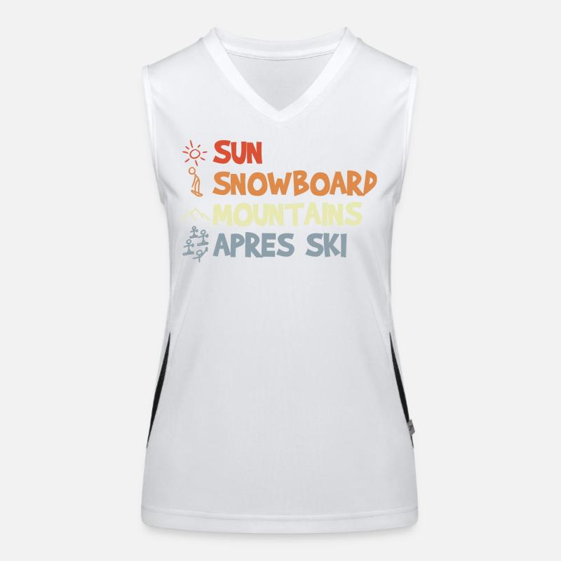 Vintage Snowboard Funktionelles Kontrast-Tank Top für Frauen