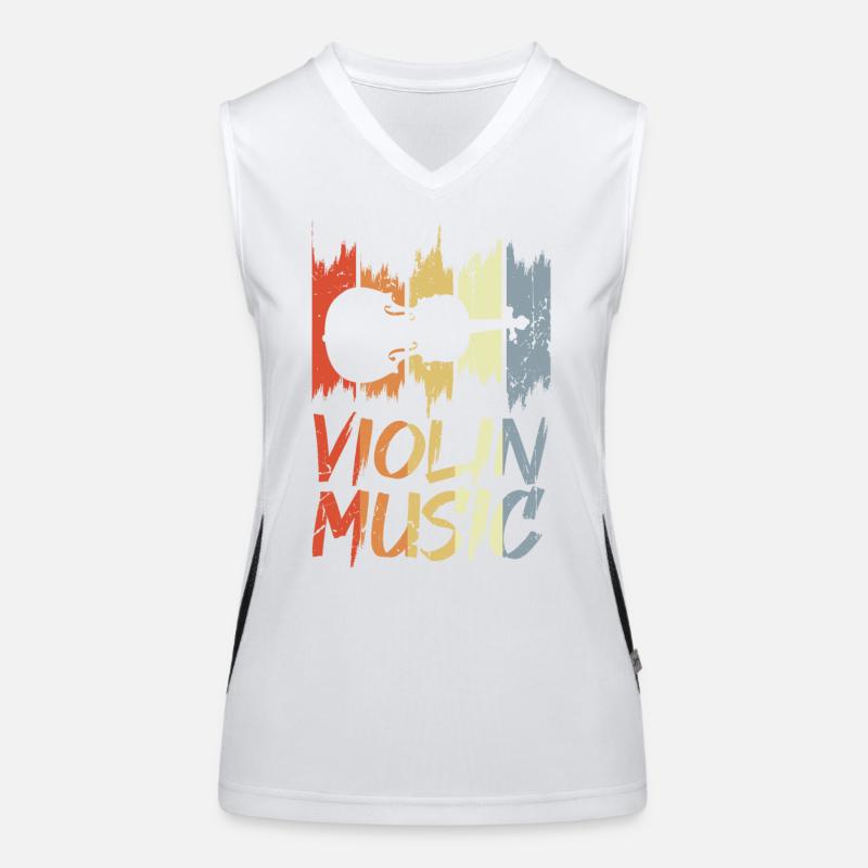 Retro Geigen Musik Funktionelles Kontrast-Tank Top für Frauen