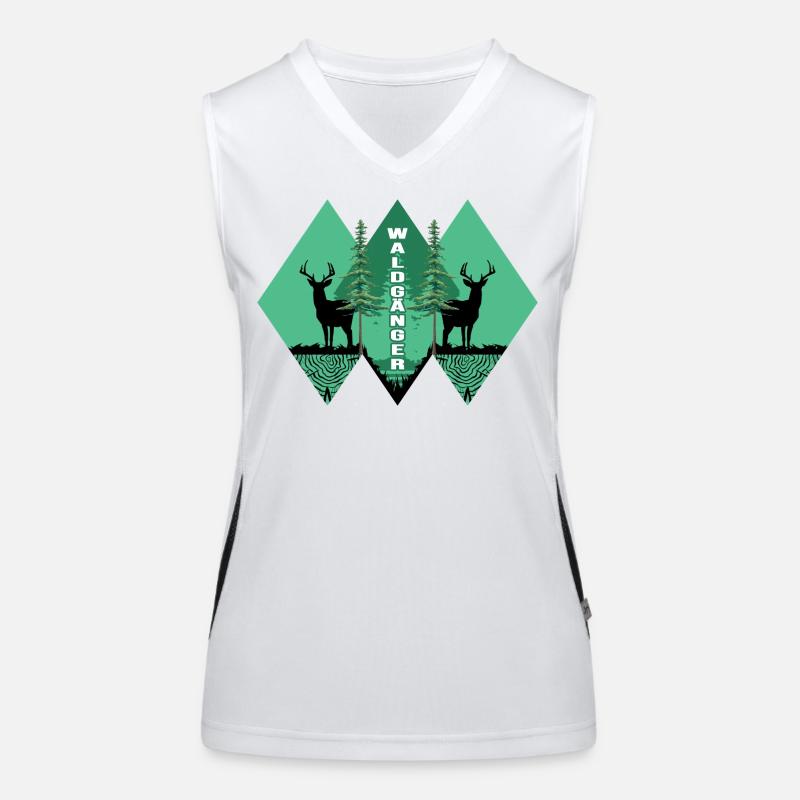 forest shinrin yoku forest walker forest bathing Women's Functional Contrast Tank Top