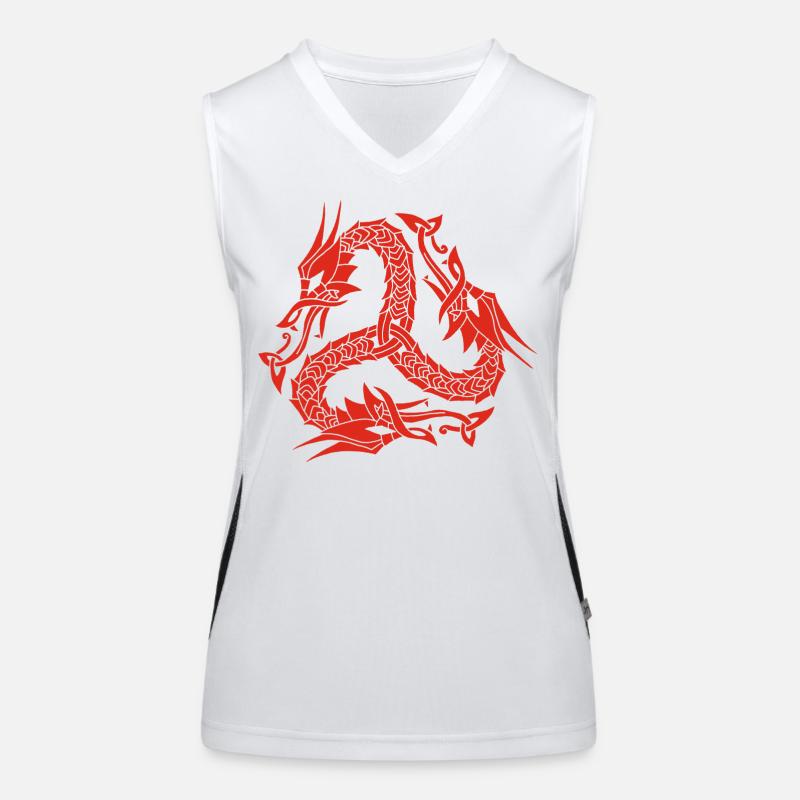Celtic Red Hydra Women's Functional Contrast Tank Top