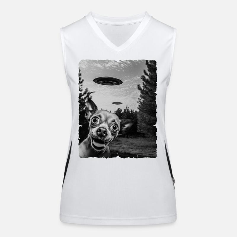 Chihuahua Austerrestrial Invasion Uap Weirdcore Women's Functional Contrast Tank Top