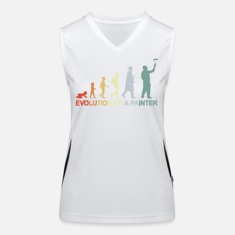 Maler Lackierer Evolution Funktionelles Kontrast-Tank Top für Frauen