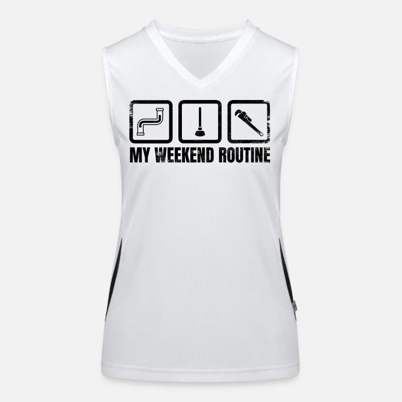 Meine Wochenendroutine Funktionelles Kontrast-Tank Top für Frauen