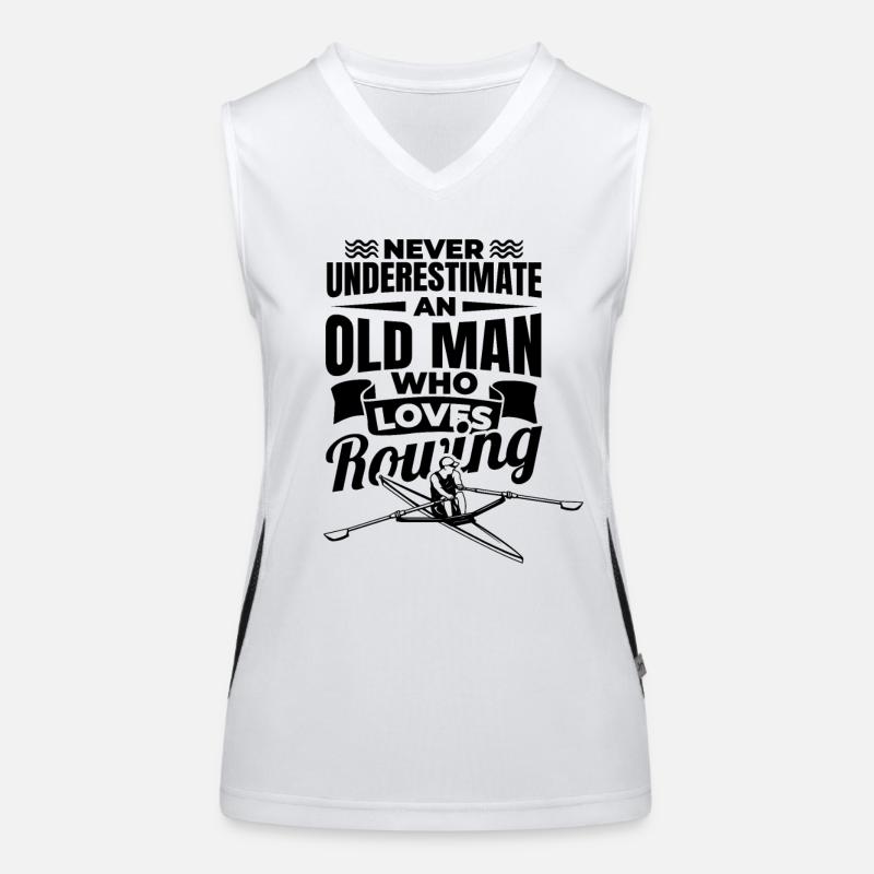 Ruderer Opa Funktionelles Kontrast-Tank Top für Frauen