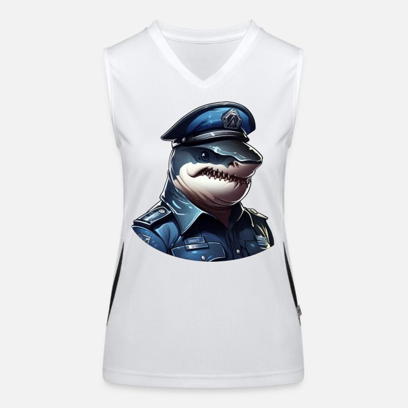 Requin policier Débardeur respirant contrasté Femme