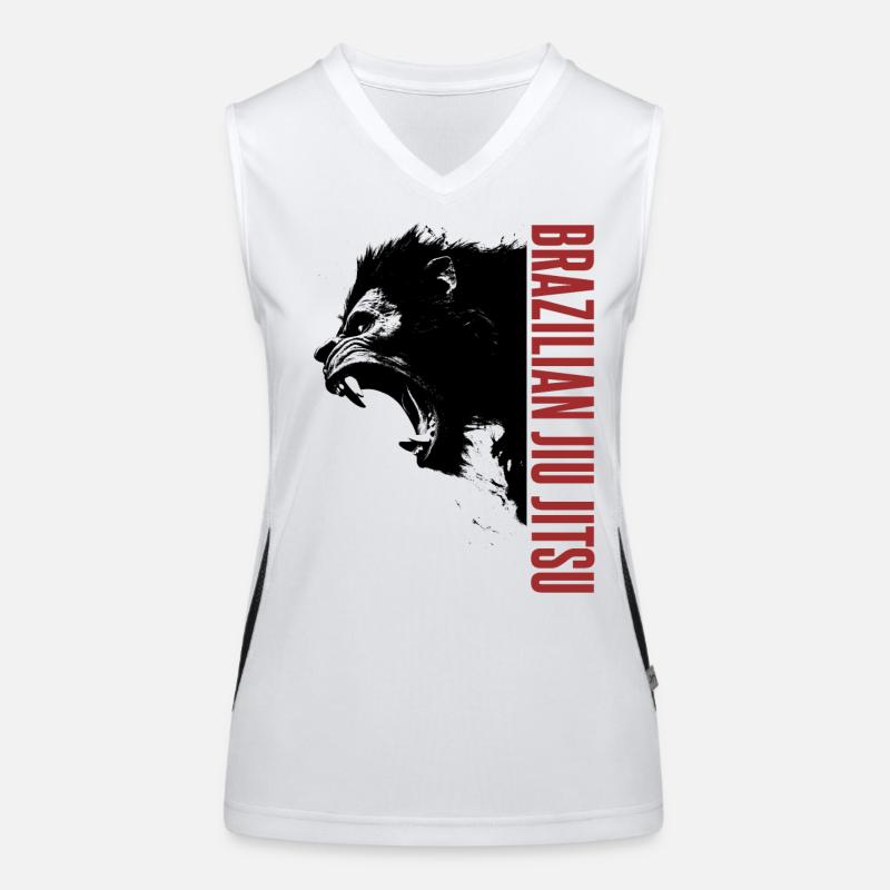 Gorilla Head Brazilian Jiu Jitsu BJJ Geschenk Funktionelles Kontrast-Tank Top für Frauen