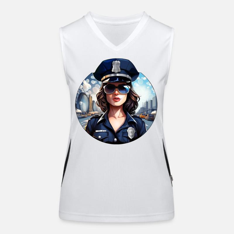 Policewoman Women's Functional Contrast Tank Top