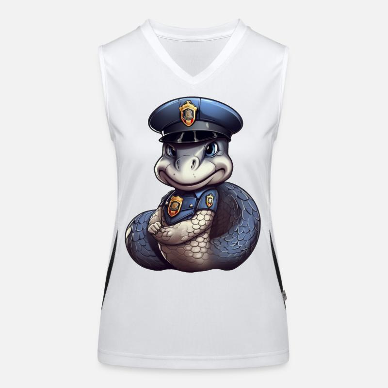 Polizei Schlange Funktionelles Kontrast-Tank Top für Frauen