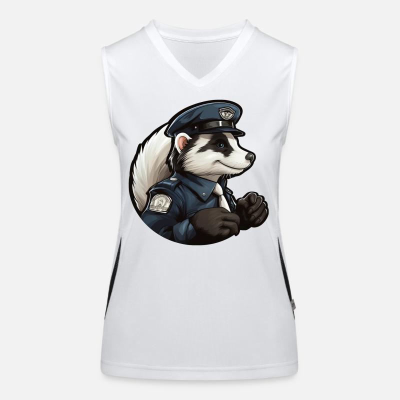 Stinktier Polizei Funktionelles Kontrast-Tank Top für Frauen