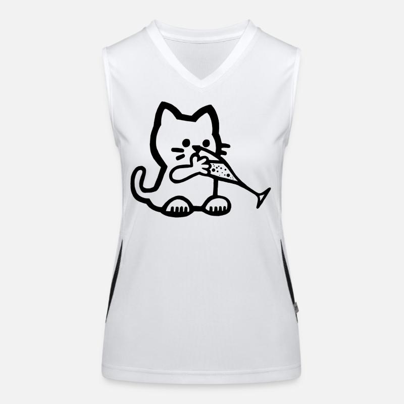 Le chaton a soif Débardeur respirant contrasté Femme