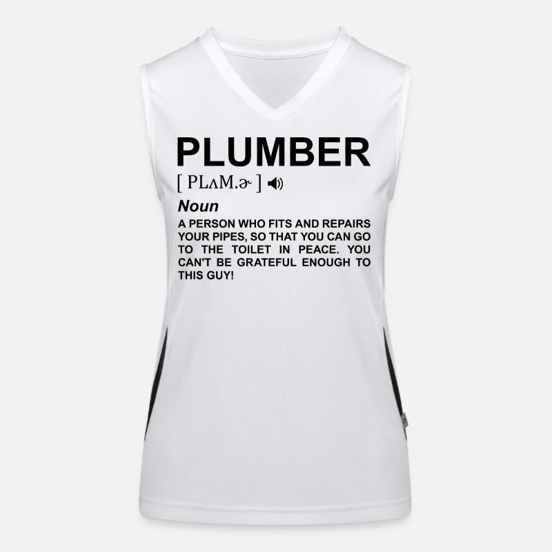 Klempner Bedeutung Funktionelles Kontrast-Tank Top für Frauen