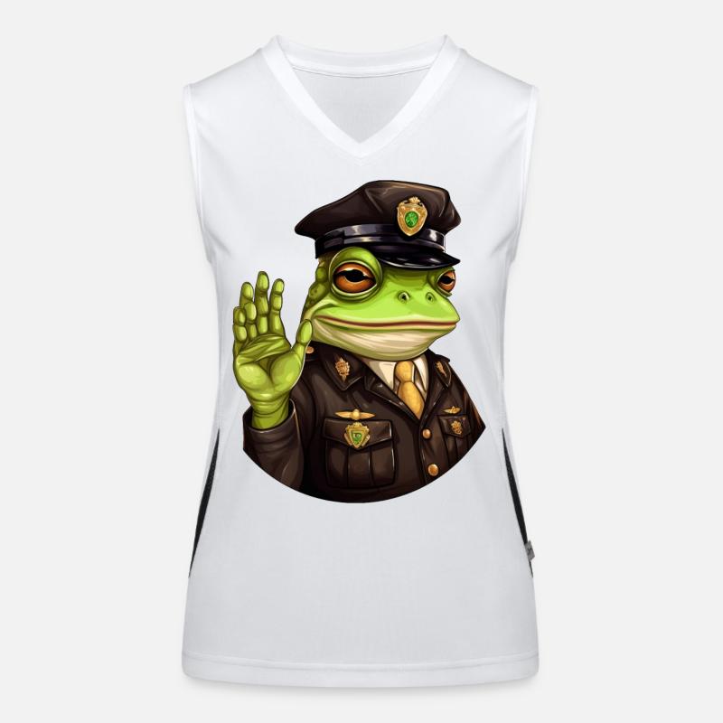 Frog Policeman Women's Functional Contrast Tank Top