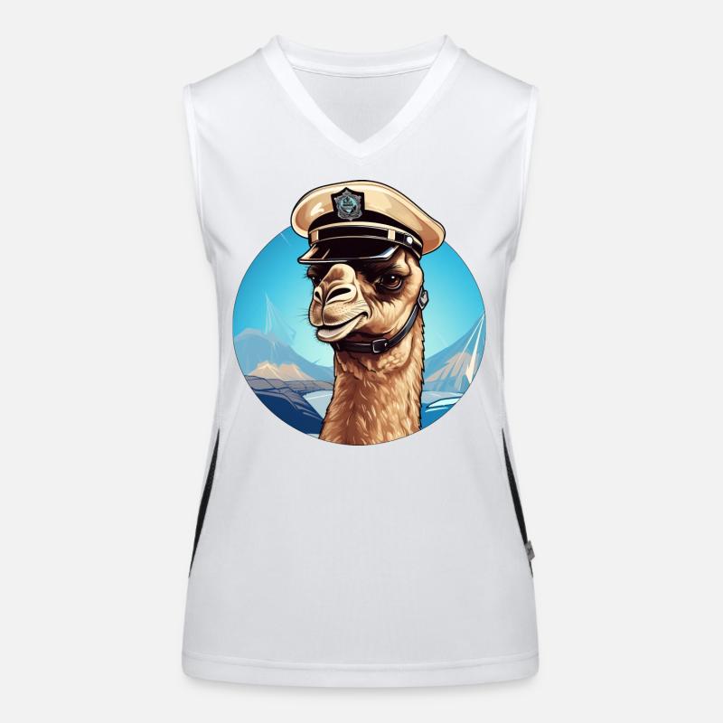 Kamel Polizist Funktionelles Kontrast-Tank Top für Frauen