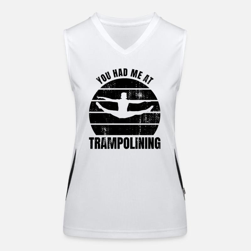 Trampoline Saying Women's Functional Contrast Tank Top