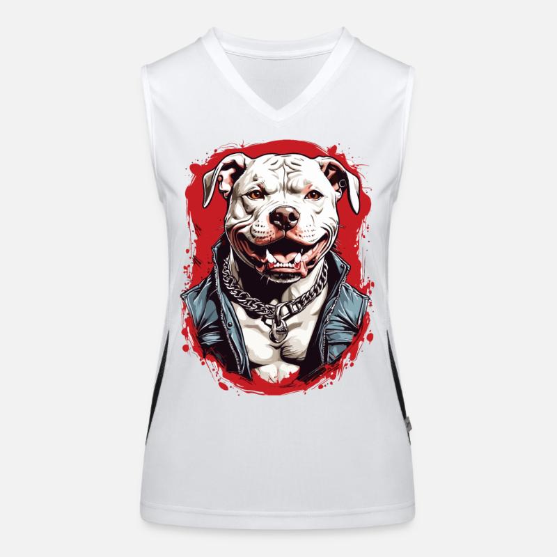 Hunderasse Pitbulls Funktionelles Kontrast-Tank Top für Frauen