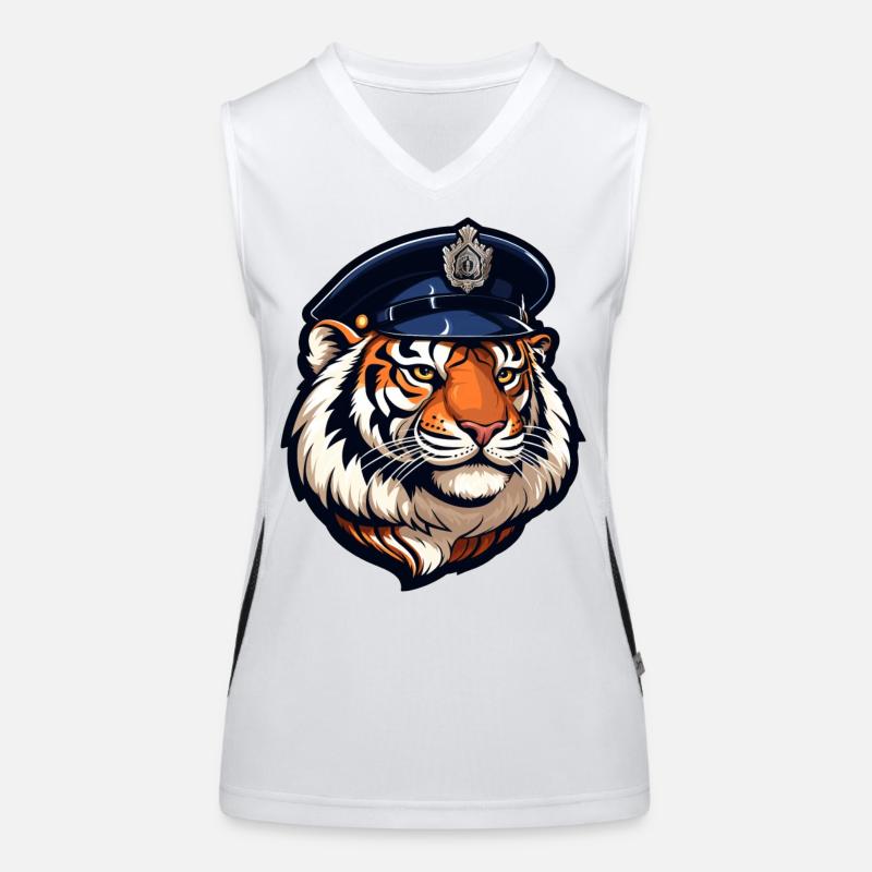 Tiger Polizist Funktionelles Kontrast-Tank Top für Frauen