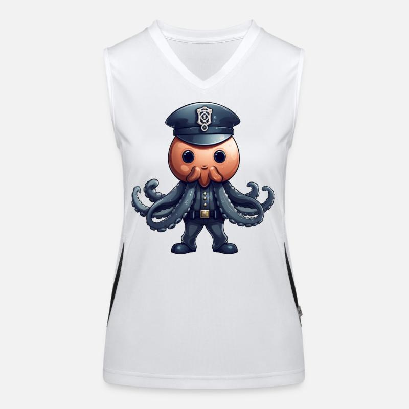 Squid Policewoman Women's Functional Contrast Tank Top