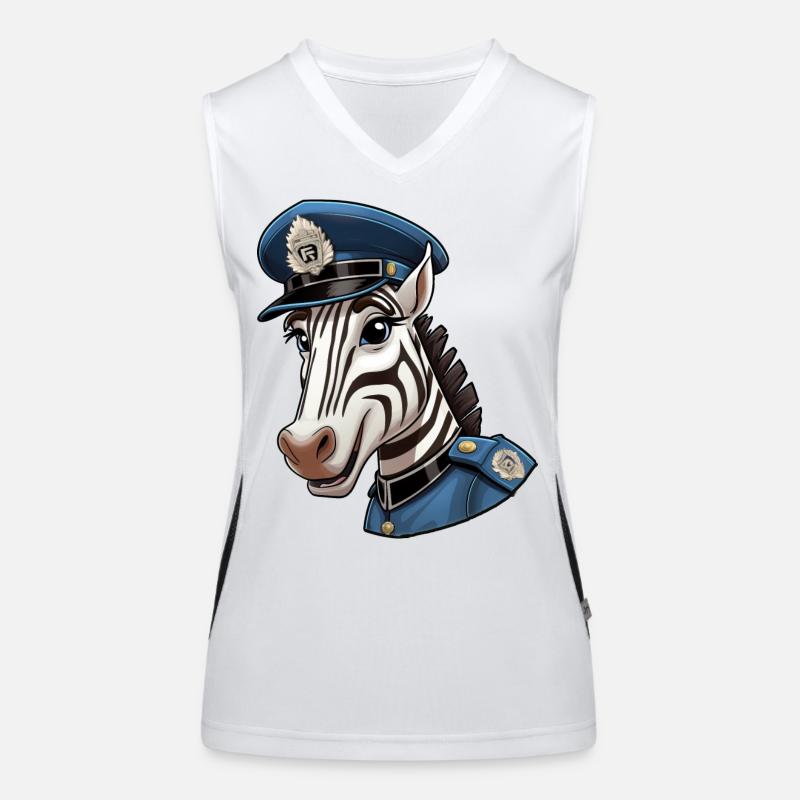 Polizei Zebra Funktionelles Kontrast-Tank Top für Frauen