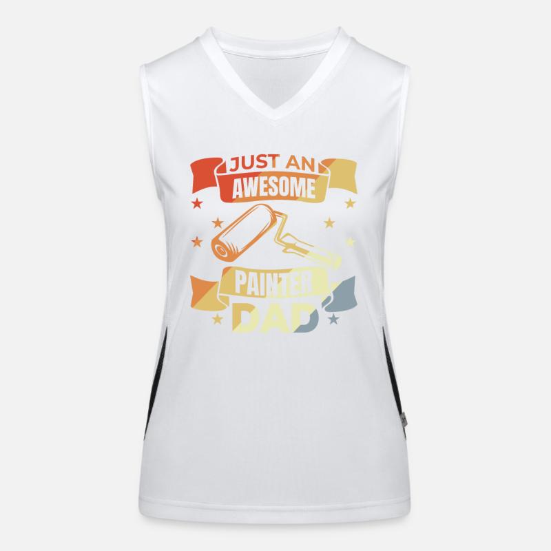 Maler Lackierer Vater Funktionelles Kontrast-Tank Top für Frauen