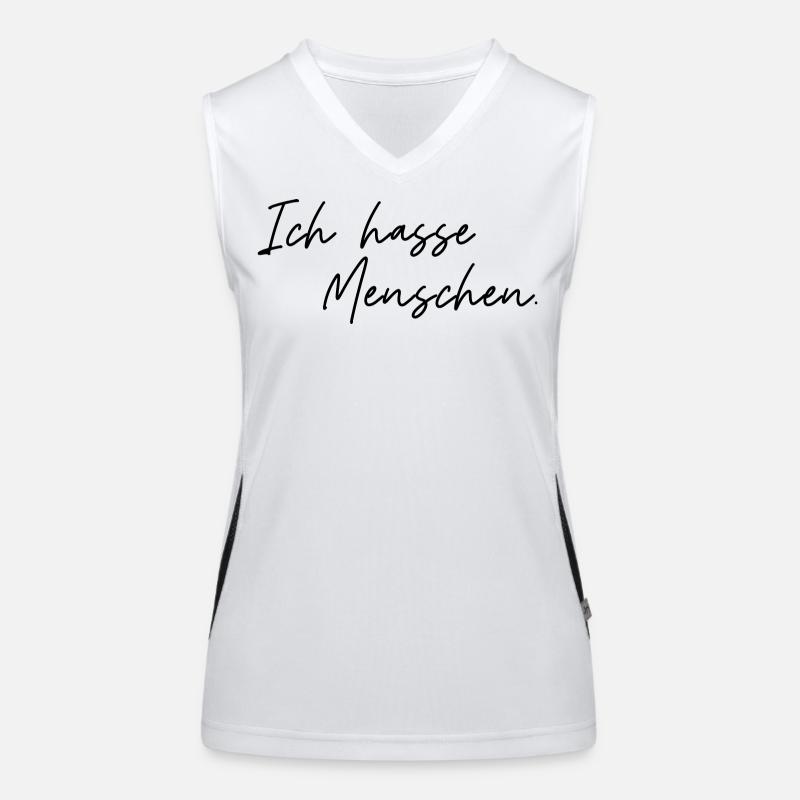 Ich hasse Menschen Funktionelles Kontrast-Tank Top für Frauen