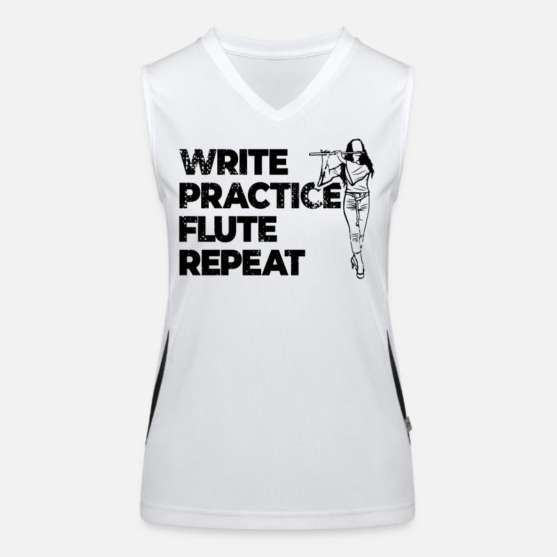 Citation de flûte de motivation Débardeur respirant contrasté Femme
