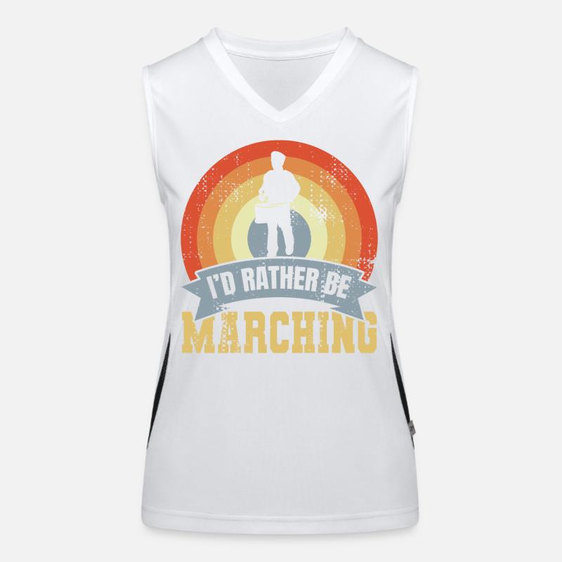 Trommelspruch Funktionelles Kontrast-Tank Top für Frauen