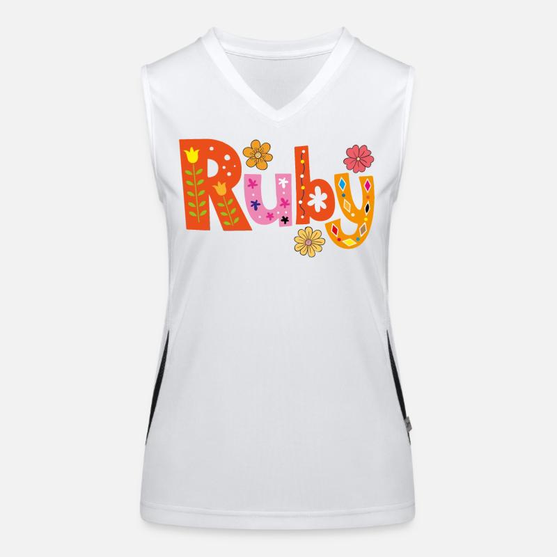 Personalized Ruby Name Women's Functional Contrast Tank Top
