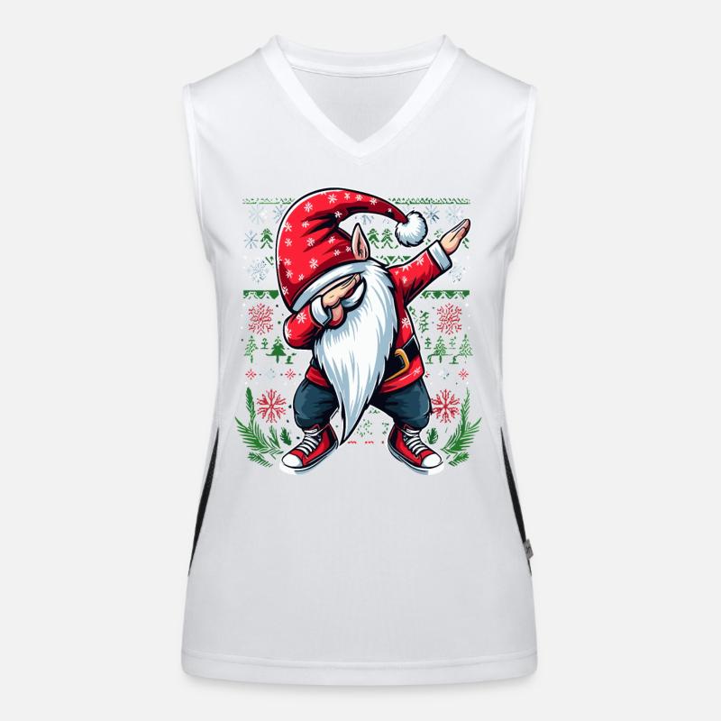 Dabbing Saint-Nicolas Noël moche Débardeur respirant contrasté Femme