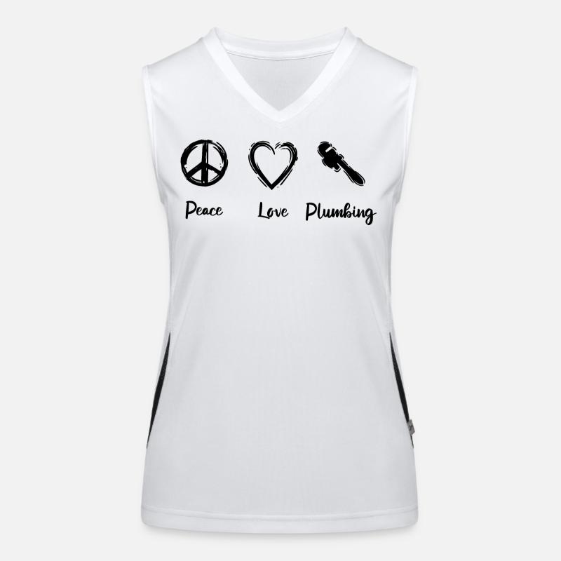 Peace, dear plumbers Women's Functional Contrast Tank Top