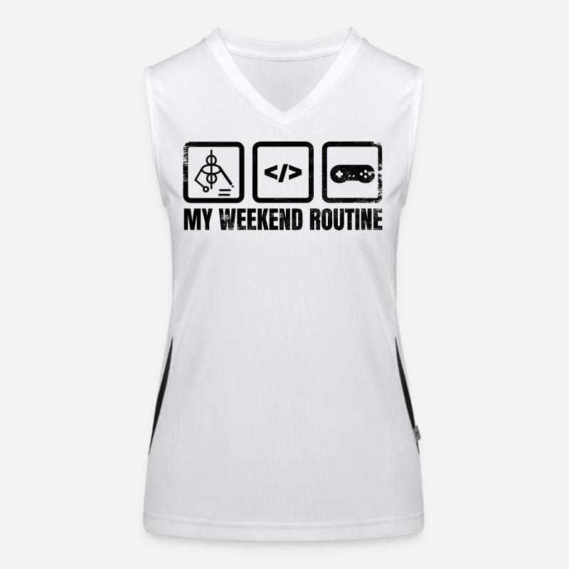 Game Designer Weekend Routine Women's Functional Contrast Tank Top