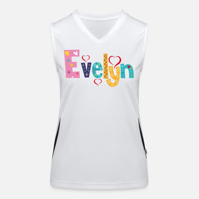 Personalized Evelyn Name Women's Functional Contrast Tank Top