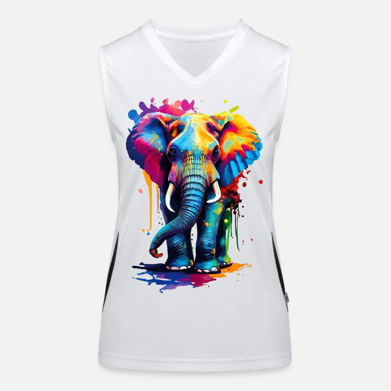 Éléphant Coloré - Défenses Éléphant Proboscis Débardeur respirant contrasté Femme